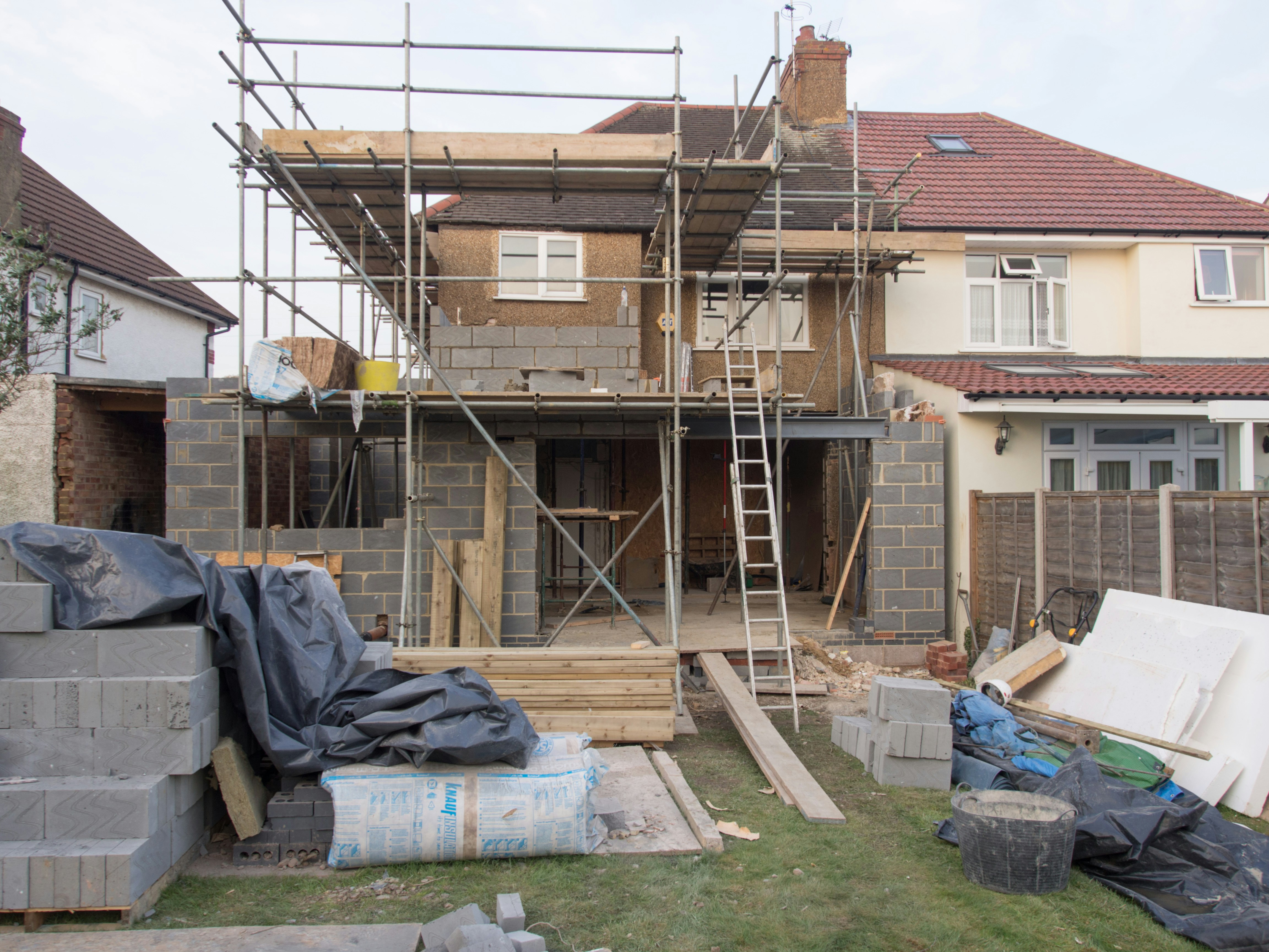Renovation construction site